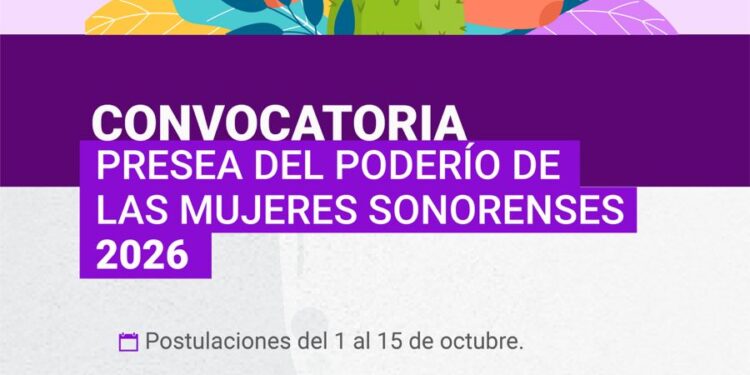 Abre Congreso de Sonora convocatoria para la Presea del Poderío de las Mujeres 2026