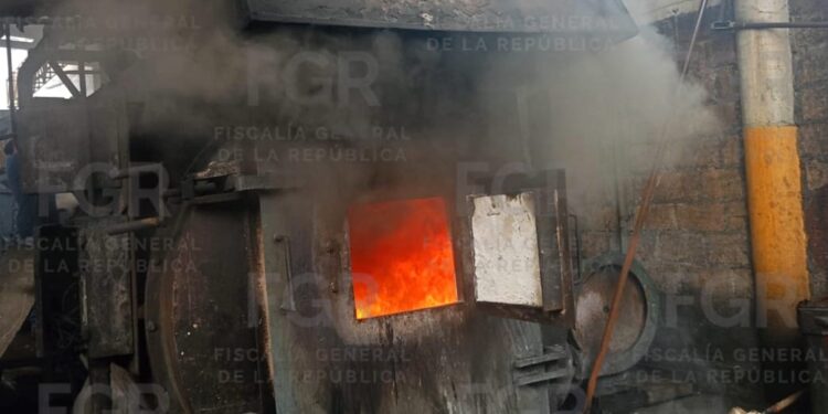 FGR incinera más de tres toneladas de precursores químicos y más de 360 litros de narcóticos