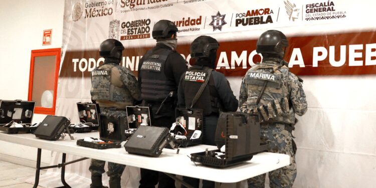 Fuerzas de seguridad ubican y desmantelan sistema de video vigilancia ilegal en Tepeaca