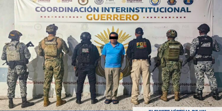 En acapulco FGE Guerrero detiene a un hombre por feminicidio cometido en San Luis Acatlán