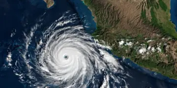 Rachel se intensifica frente a Baja California Sur; prevén lluvias y fuertes vientos