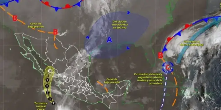 Clima en México hoy: Vance provocará lluvias muy fuertes en Jalisco y Colima